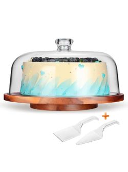 Rotating Cake Stand with Dome