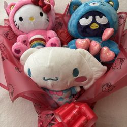 Sanrio Hello Kitty, Cinnamoroll, Badtz-Maru Valentine’s Day Gift Bouquet
