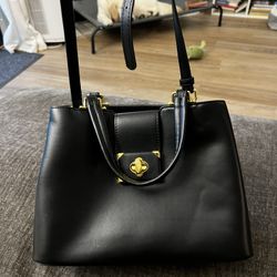 Black Leather Casual Crossbody 