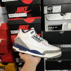 2016 Jordan True Blue 3s size 10 USED But Clean