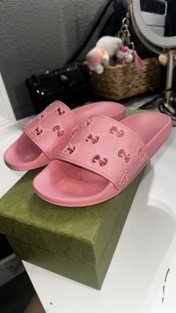 Gucci Wmns GG Slide Rubber 'Pink'