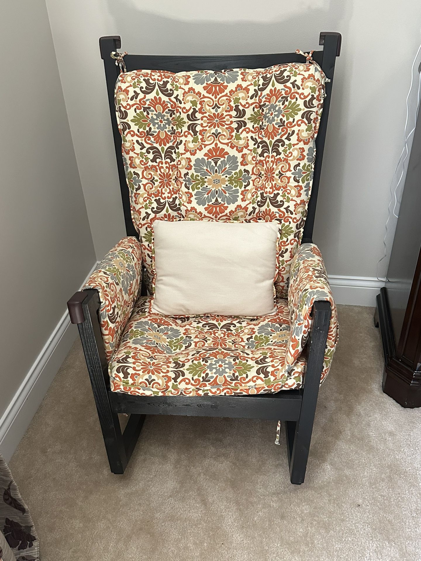 Rocking chair with custom made cushion