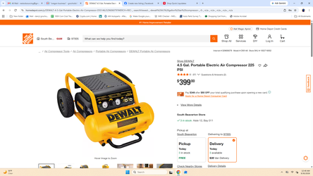 DeWalt compressor