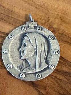 Sterling Silver Virgin Mary Pendant