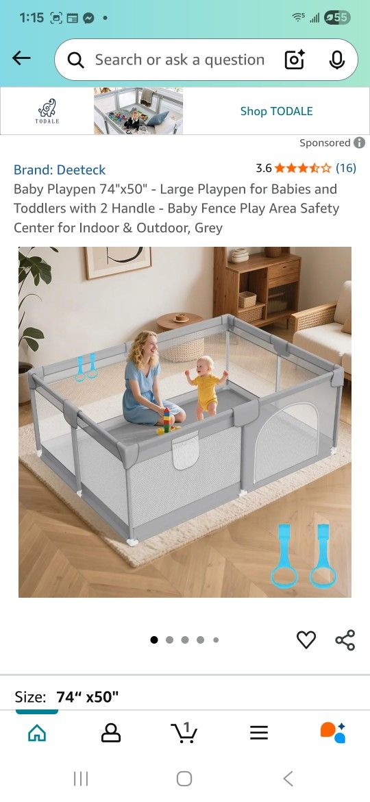 Large Baby/ Toddler Playen.