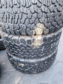 4 tires Used 35x12.50r18 bfgoodrich all terrain ko2