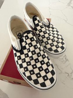 Vans Checkered Rhinestone slip on Wonens size 8
