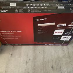 Brand New Sealed 55” Tcl Smart Roku Tv 