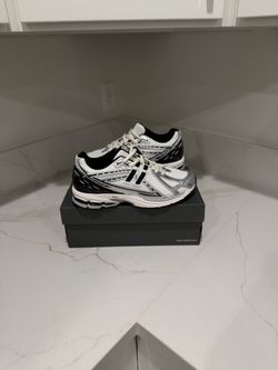 New Balance White Silver Black Sneakers