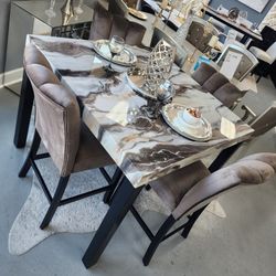 ✨️5pc Dining Table Chairs Set ✨️ Furniture Sectionals, Bedrooms, Dining Avail 