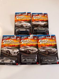 Hot Wheels Fast & Furious Silver Series Complete Set of 5