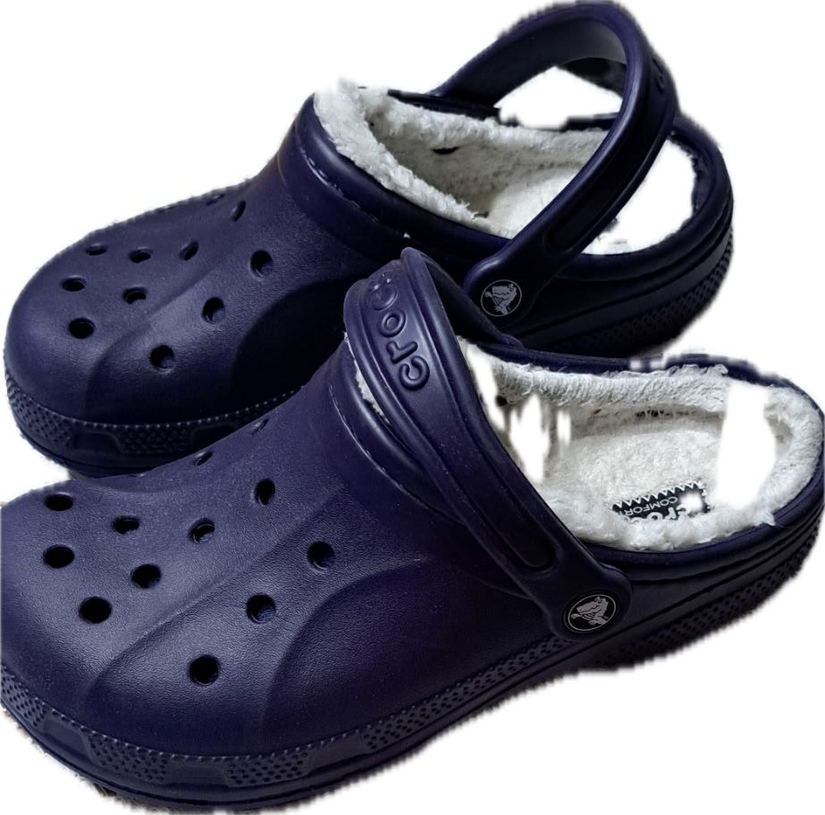 Crocs Mens Ralen Lined Clog Comfy Nautical Navy Blue Oatmeal