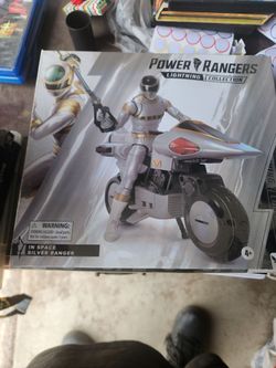 Silver in space figure and bike