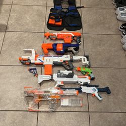 Nerf Guns, Ammo, Vest