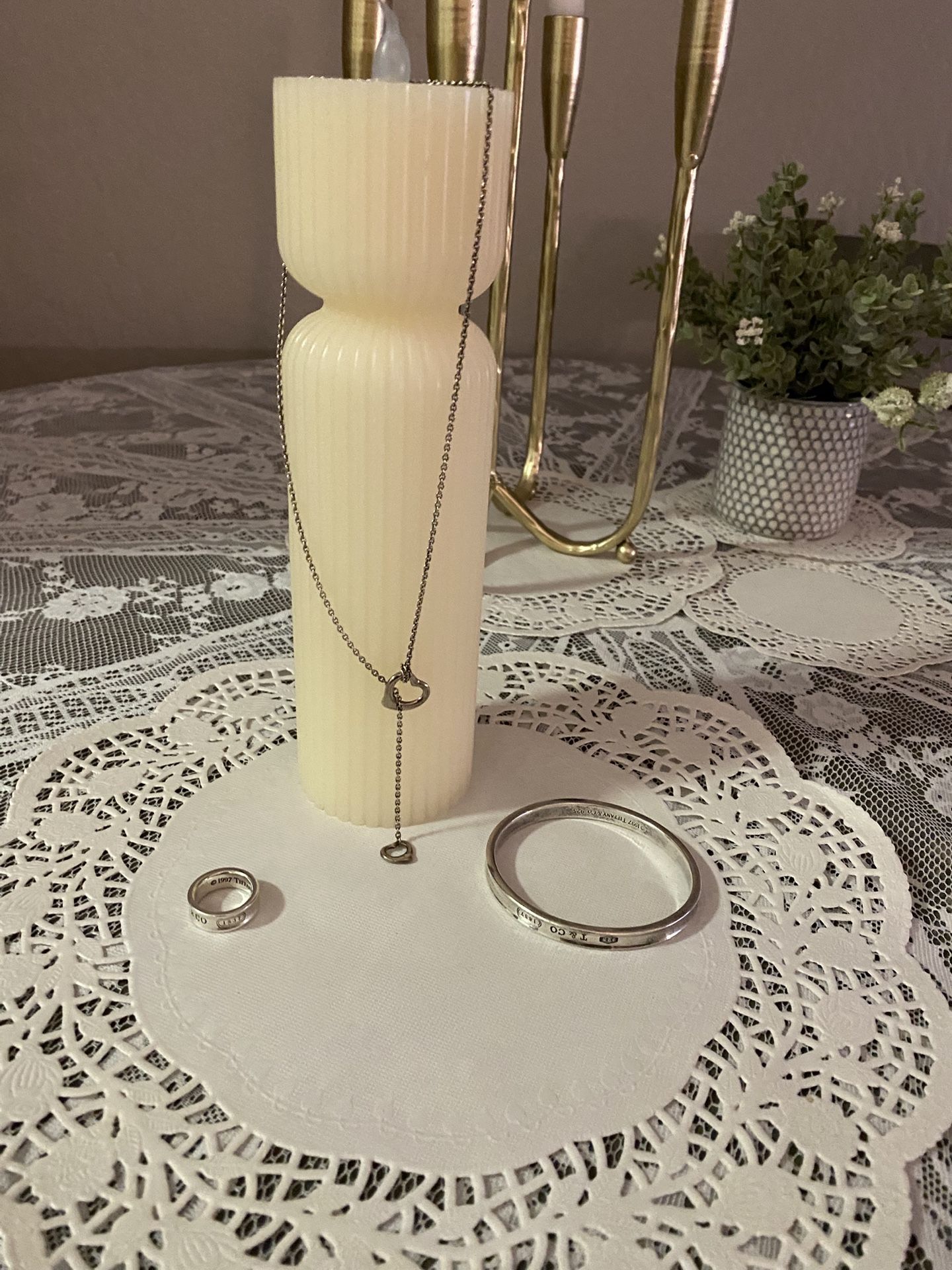 Tiffany & Co Jewelry Set – Necklace, Ring & Bracelet (Authentic)