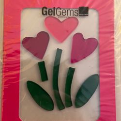 Gel Gem Heart Flower greeting card
