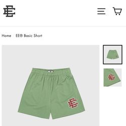 Eric Emanuel EE Basic Shorts (Jade Green) Size Medium