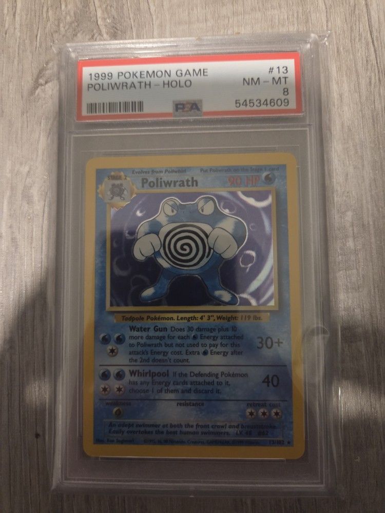 Poliwrath 13/102 PSA 4 - Base Set Unlimited HOLO Pokemon 1999