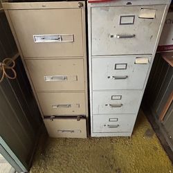 Two Four Drawer File Cabinets