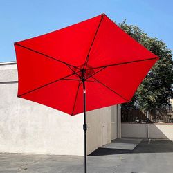 (Brand New) $40 Patio 10 FT Umbrella with Tilt and Crank, Outdoor Garden Market Table (Base not included)