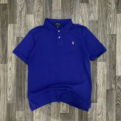 Boys 18-20  Polo Ralph Lauren Navy/Yellow Shirt
