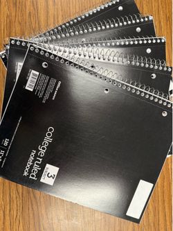 13-3 Subject Spiral Notebooks, 120 Sheets Each