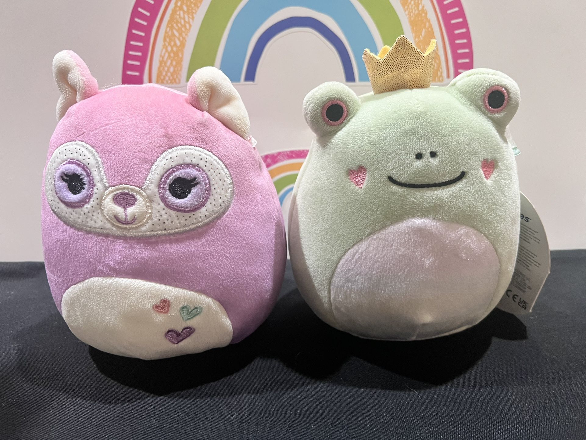 SQUISHMALLOWS CHAIRA  THE LEMUR & FENRA THE GREEN FROG KING - 6 INCH PLUSHIES 