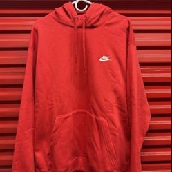 Red Nike Pullover Hoodie 