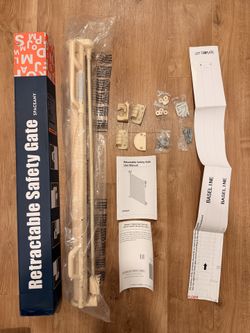 Spaceany Retractable Safety Gate (Cream) - Like New / Open Box