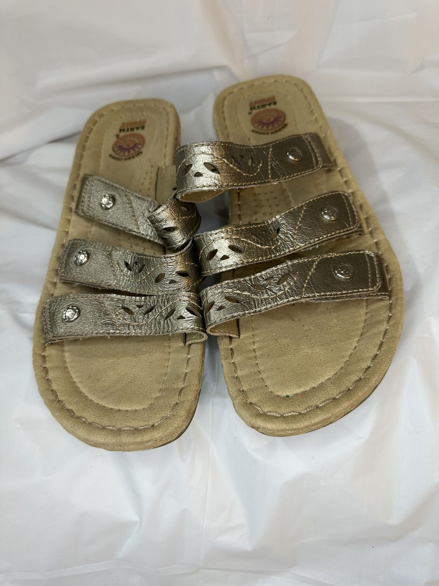 Earth Spirit Women's Strappy Sandals Size 9.5 Multicolor Slip On Casual