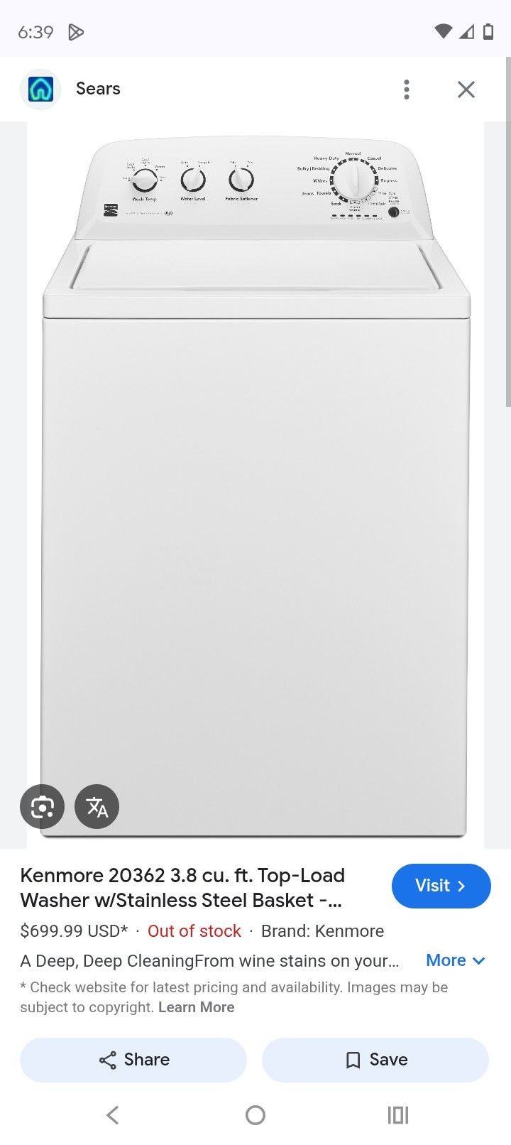 Kenmore Washer And Dryer Set