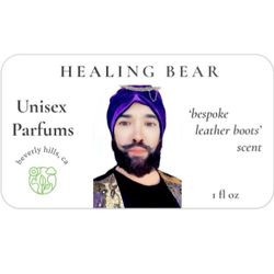 LOT of 3 bespoke leather boots scent Parfum Authentic HEALING BEAR Beverly Hills CA Unisex Men Women Cologne Perfume Potion Spray FULL SZ 1 oz NEW