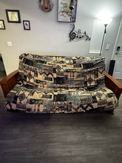 Futon Sofa Bed with Wood Frame