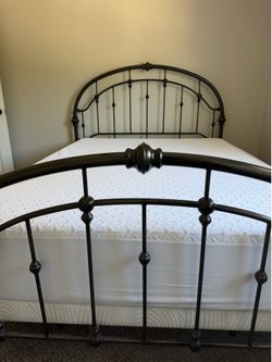 Queen Bed Frame, Mattress Set, Mattress Cover