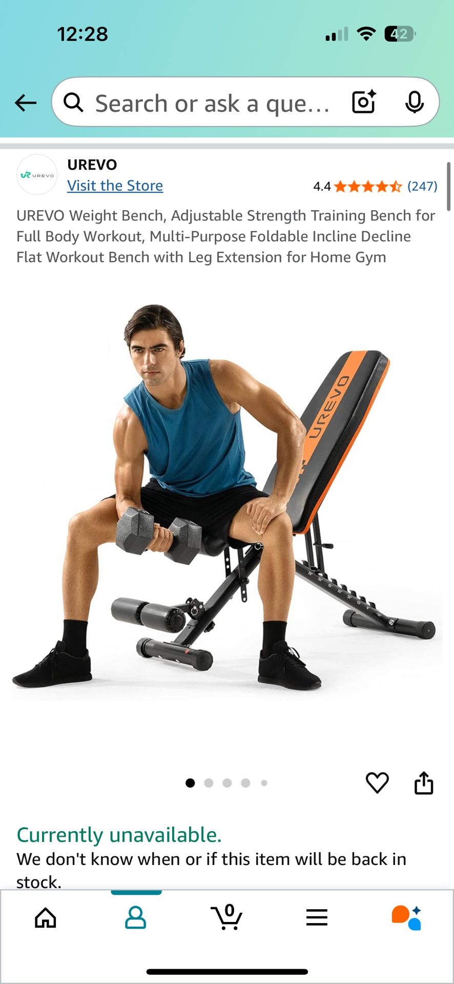 Weight bench Urevo 