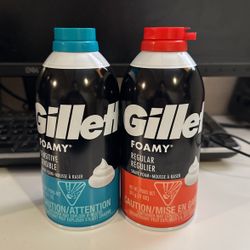 Gillette Foams have Regulr11oz Each Price For Both