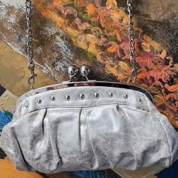 NINE WEST  SILVER BO HO STYLE SULVER CLASP 12 × 6