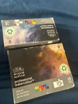 Winsor & Newton Professional Watercolor - Set of 14 Field Pocket Set, Assorted, Half Pans plus 14pc