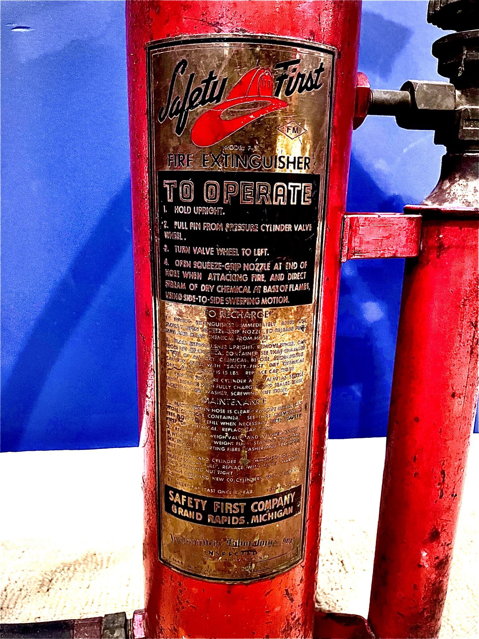 Antique Fire Extinguisher With Hose