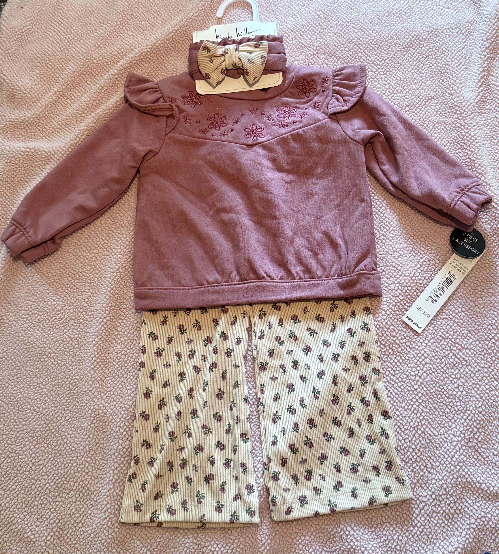 Nicole Miller 3pc Baby Girl Set
