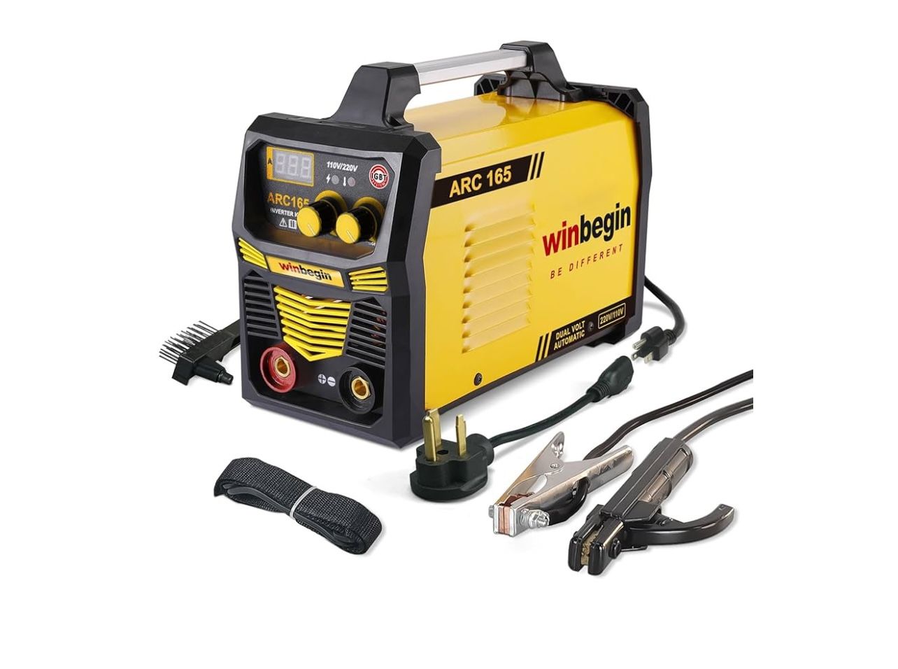 110V/220V arc welding machine,digital display,165A max rod 5/32" heavy duty stick welder,easy welding,design for beginners with