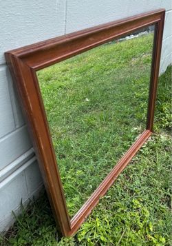 Solid wood mirror