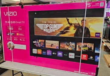 75 Tv $55 Selling Financing Free Delivery Six Month Warranty. 75 Vizio quantum pro smart 4K HDTV.