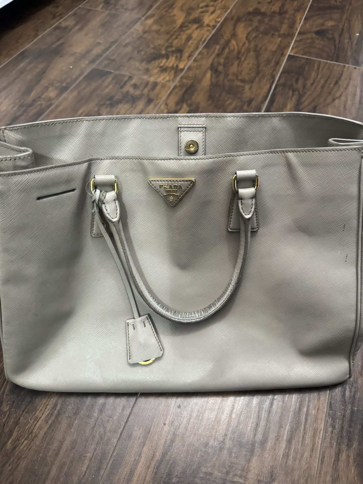 Prada Well Used Large Saffiano Bag