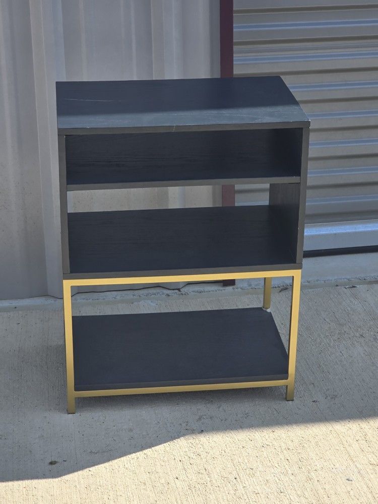 Black And Gold Shelf Unit