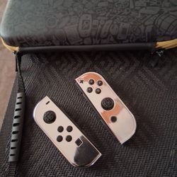 Chrome Joycons + Case Switch 