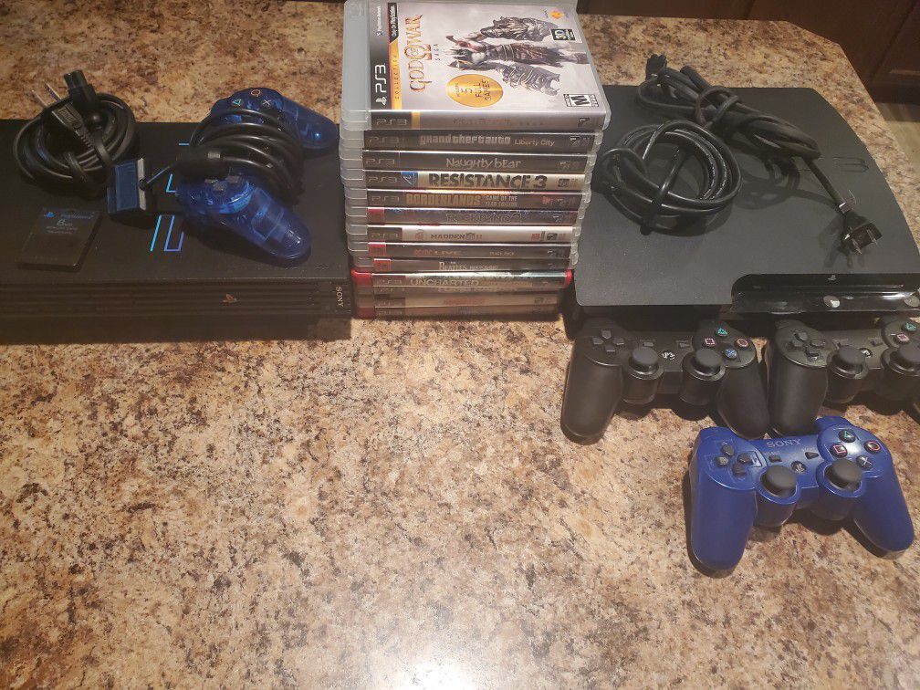 PS3 with 13 Games And 3 Controllers & PS2