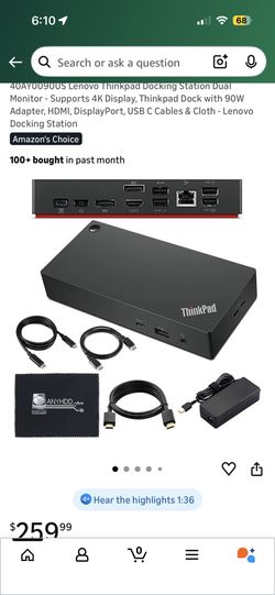Lenovo Thinkpad Docking Station Dual Monitor