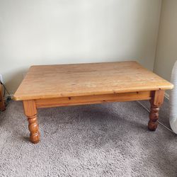 Pottery barn wood coffee table