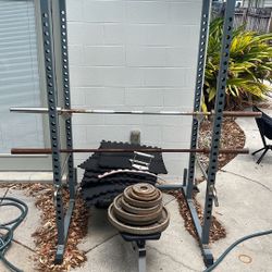 Rack, Bars, Weights 